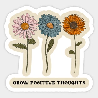 Daisies-Grow positive thoughts,garden gift,plant lover Sticker